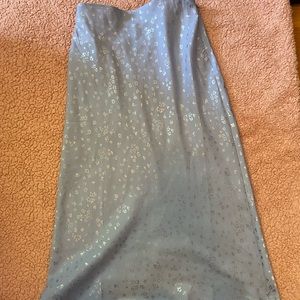 cute F21 silk midi cottagecore skirt